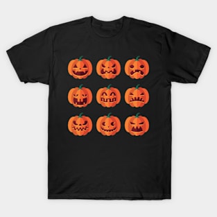 Pumpkins with faces T-Shirt